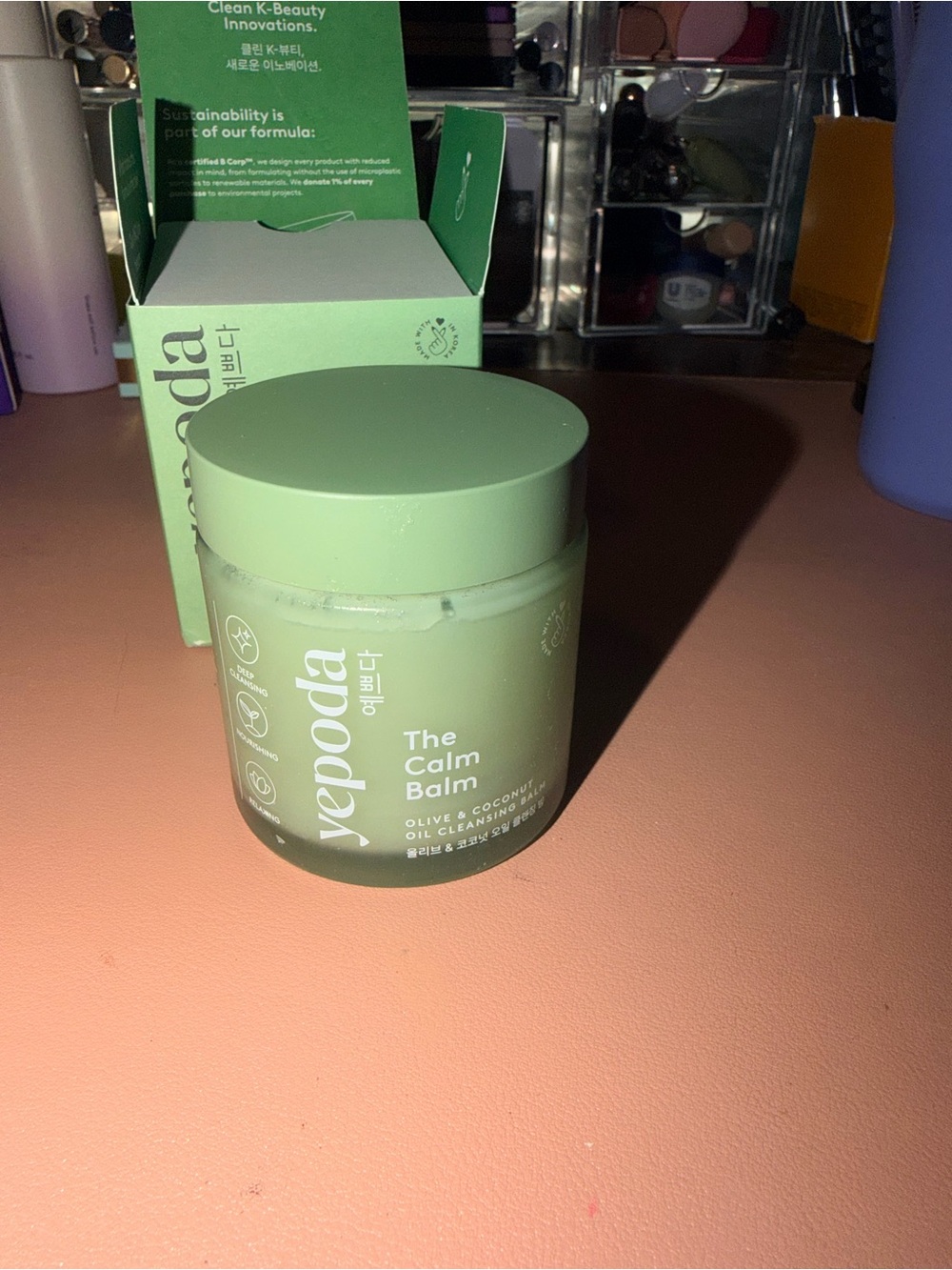 Yepoda The Calm Balm, Olive & Coconut Oil Cleansing Balm, 2.82 oz